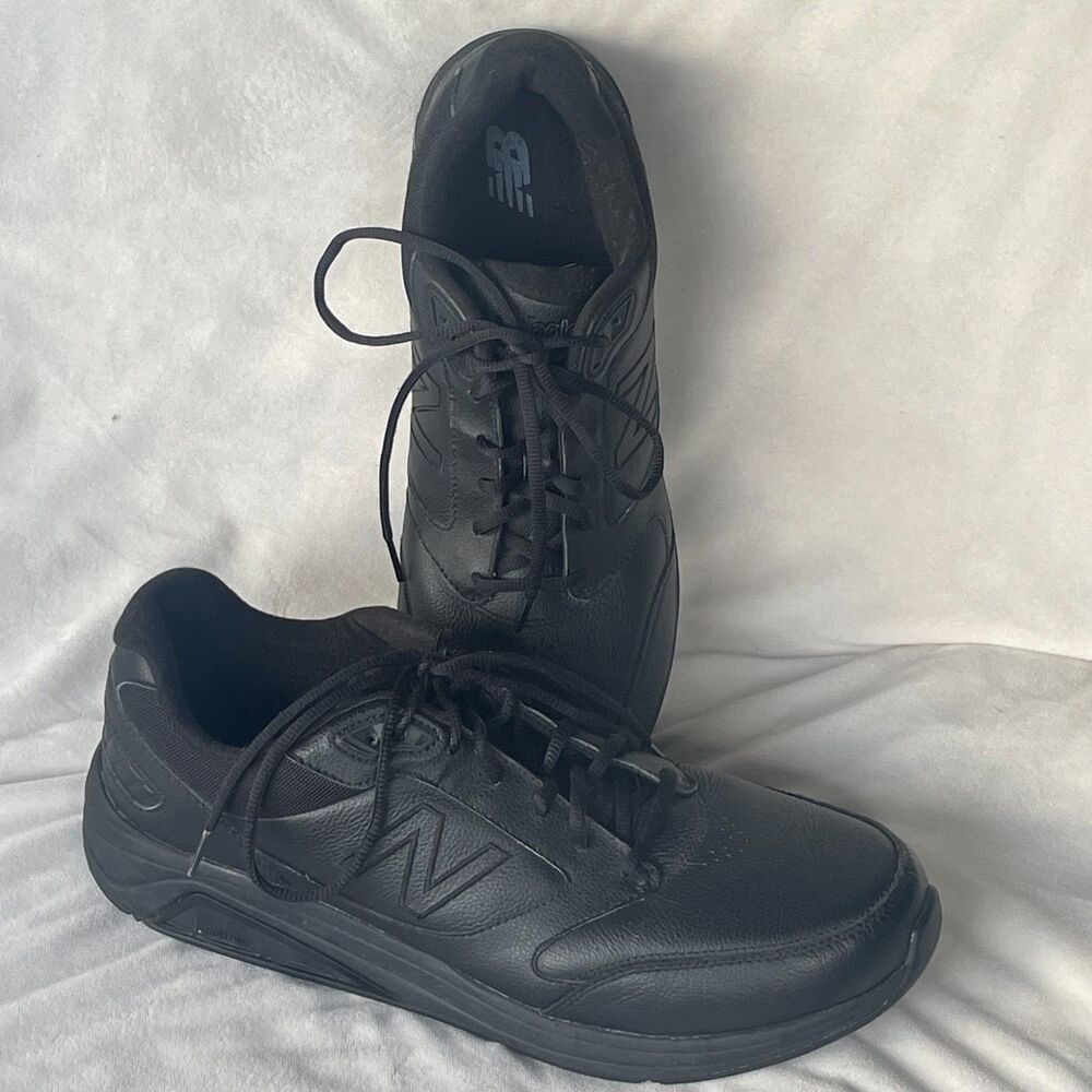 New Balance 928v2 Mens 14D Black Leather Walking Shoes Comfort MW928BK2